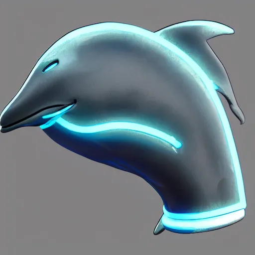 Prompt: a mechanical dolphin profile picture, commission on furaffinity, unreal engine