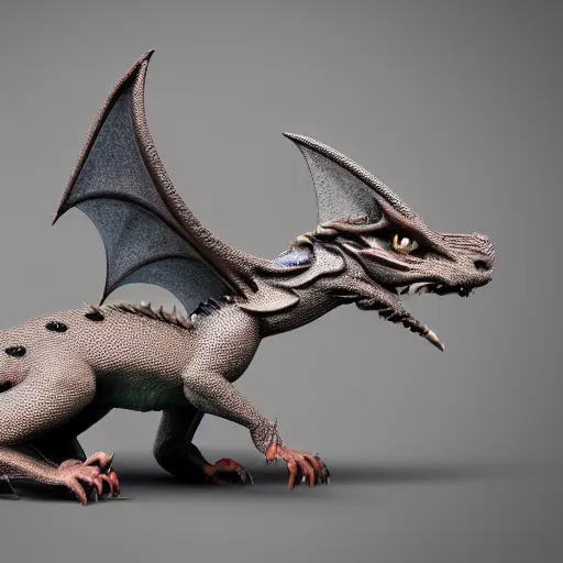 Prompt: dragon mouse, epic pose, 8 k dynamic render