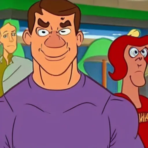 Image similar to a still of john cena in an episode of scooby - doo,