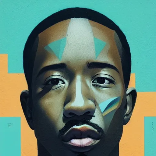 Prompt: Freddie Gibbs Profile Picture by Sachin Teng, asymmetrical, Organic Painting , Matte Painting, geometric shapes, hard edges, graffiti, street art,:2 by Sachin Teng:4