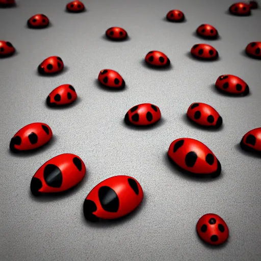 Prompt: ladybugs, the lord of the rings ( film ), 3 d render