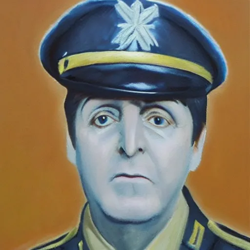 Image similar to “Oil painting of Paul McCartney as a World War 1 general, 4k”