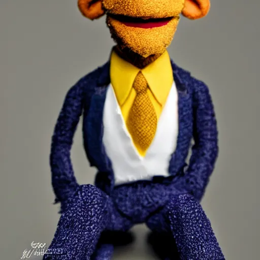 Prompt: a muppet hugh laurie, very detailed, realistic, sigma 35 mm f/1.4