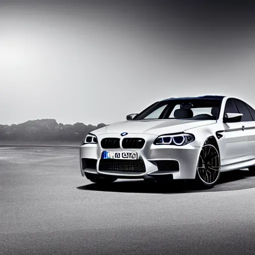 Image similar to A BMW M5 designed and produced by Audi, promotional photo
