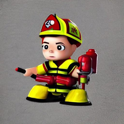 Prompt: muscular dragon firefighter