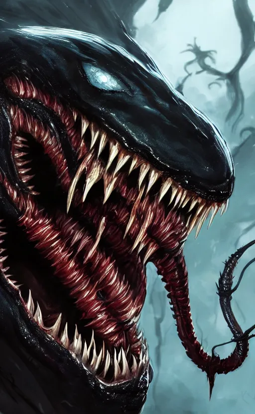 Image similar to venom as the scariest flash, dynamic lighting, fantasy concept art, trending on art station, stunning visuals, creative, cinematic, ultra detailed, ray tracing, sun rays, hyper realistic