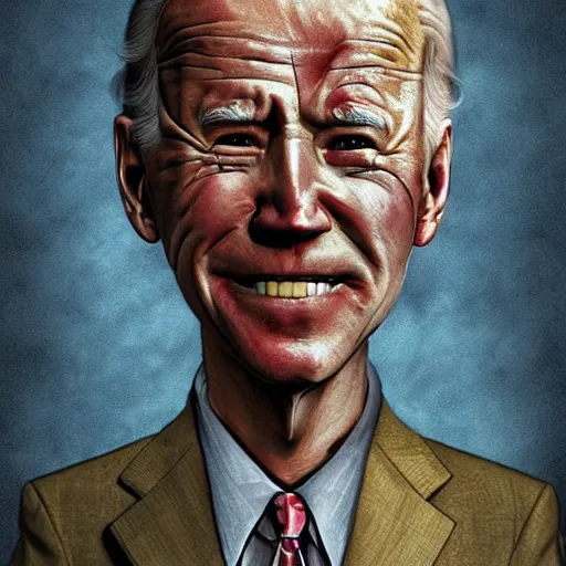 Image similar to biden became stupid ugly lovecraftian degenerate abomination, photo - realistic, color image, 2 k, highly detailed, bodyhorror, occult art