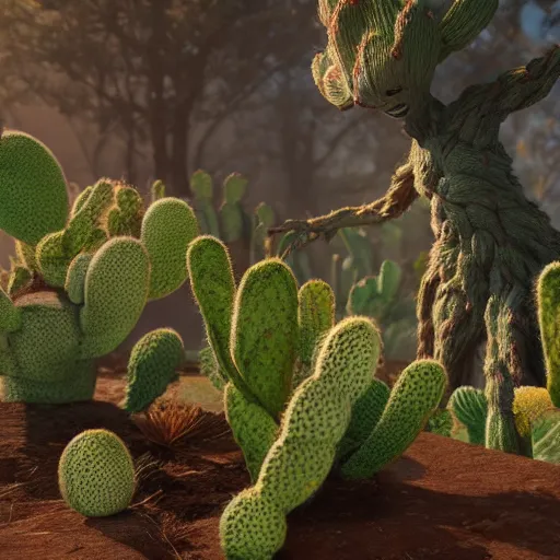 Image similar to photorealistic shot of cactus Groot, octane render, unreal engine 4k, volumetric light, fog, detailed,