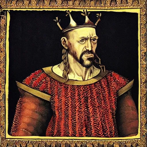 Image similar to “ king waldo, epic medieval portrait ”