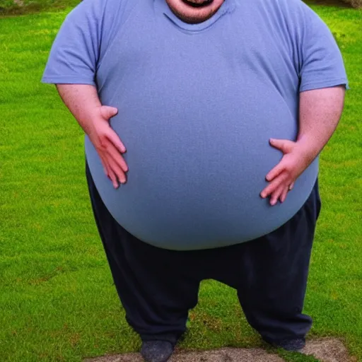 Image similar to wierd obese man, face