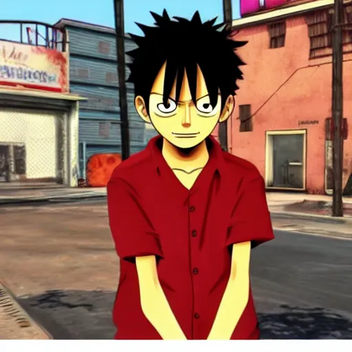 Image similar to luffy in GTA