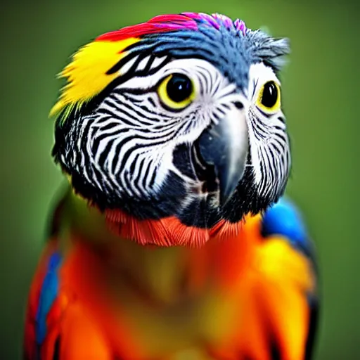 Image similar to a parrot - cat - hybrid, animal photography