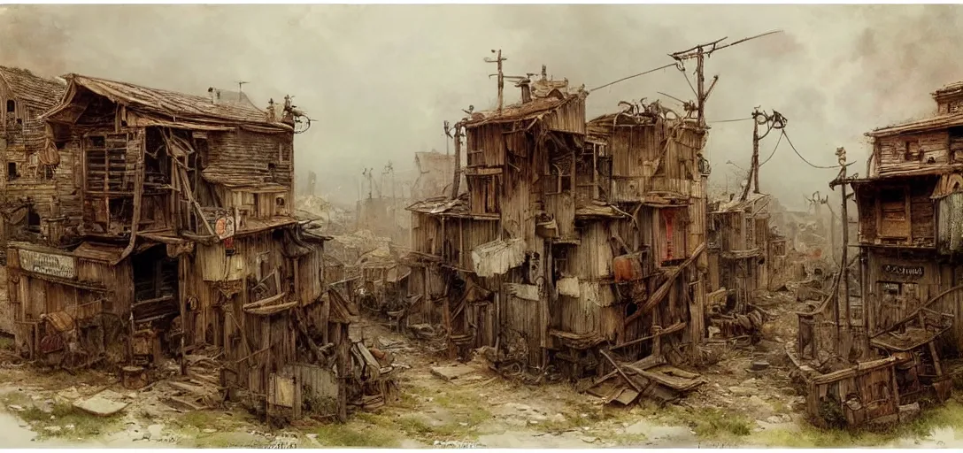 Prompt: (((((a ramshackle mining town))))) by Jean-Baptiste Monge!!!!!!!!!!!!!!!!!!!!!!!!!!!