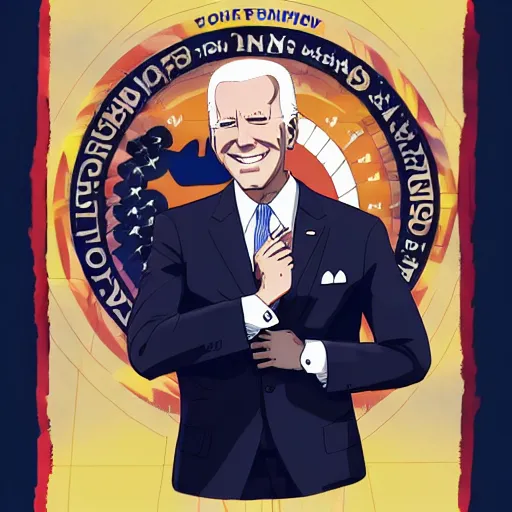 Image similar to joe biden in the show naruto, trending on artstation