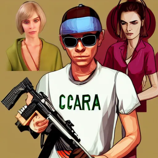 Prompt: Cara Delavigne as a GTA V character