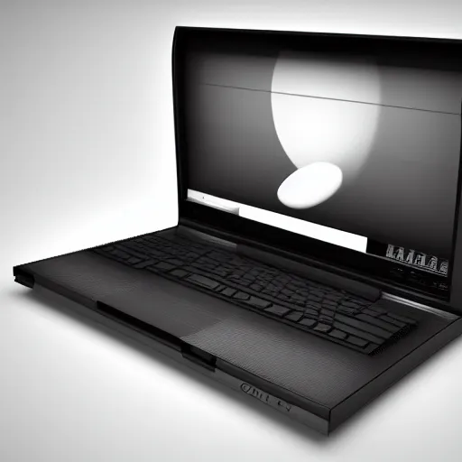 Image similar to 1 9 8 5 sony laptop concept, 3 d concept render, global illumination, studio lighting, cgsociety