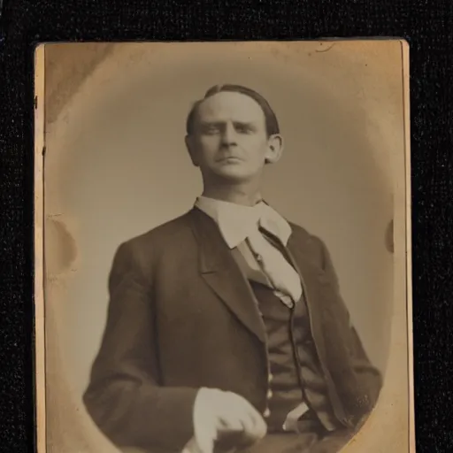 Prompt: vintage photo of a lone man with a monocle and a top hat