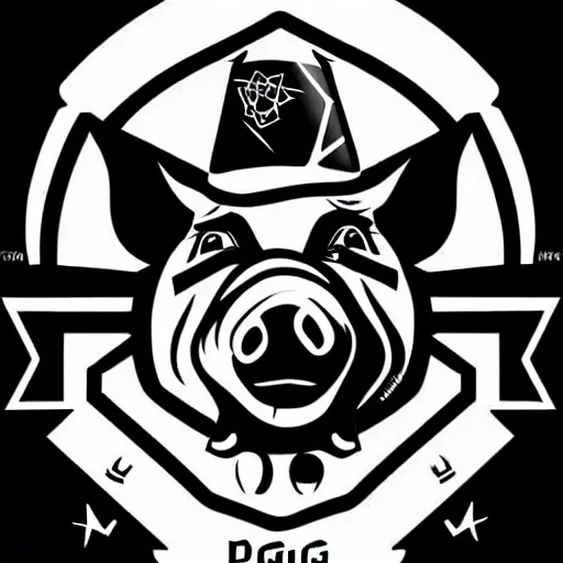 Prompt: digital art logo, pig with wizard hat, by James Jean and by artgerm , ultradetailed, trending on artstation,