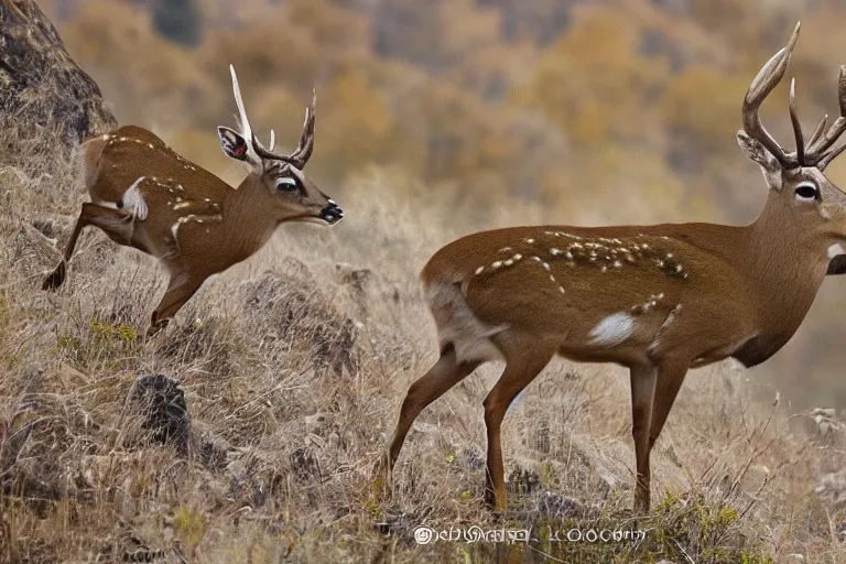 Image similar to taking from above, many mobs of indian tribes are chasing golden - horned deer. high detail, photorealistic, good lighting, unbelievable.