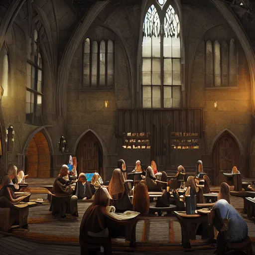 Prompt: hogwarts school inside an avocado, concept art, matte painting, trending artstation, octane render, 8 k,