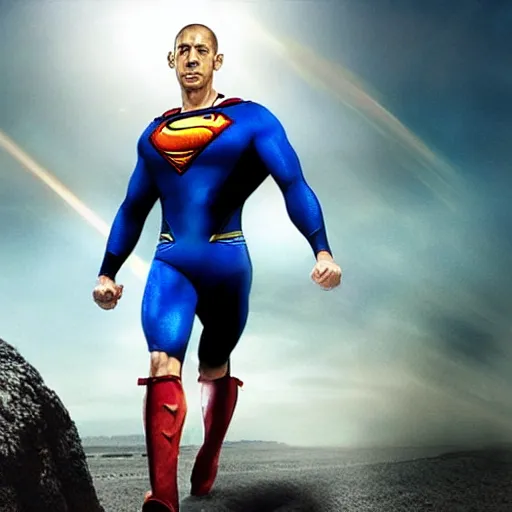 Image similar to vin diesal as superman in man of steel