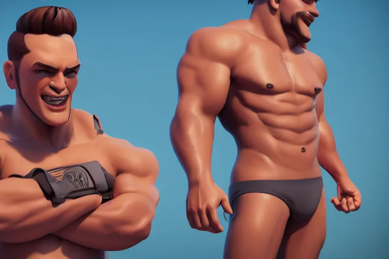 Prompt: hot daddy, 3 2 - year - old, short stubble, muscle and summer suits, character design, octane render, by artstation, 8 k, artbreeder