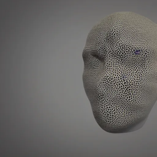 Image similar to a Trypophobia head, octane render, studio light, detailed picture