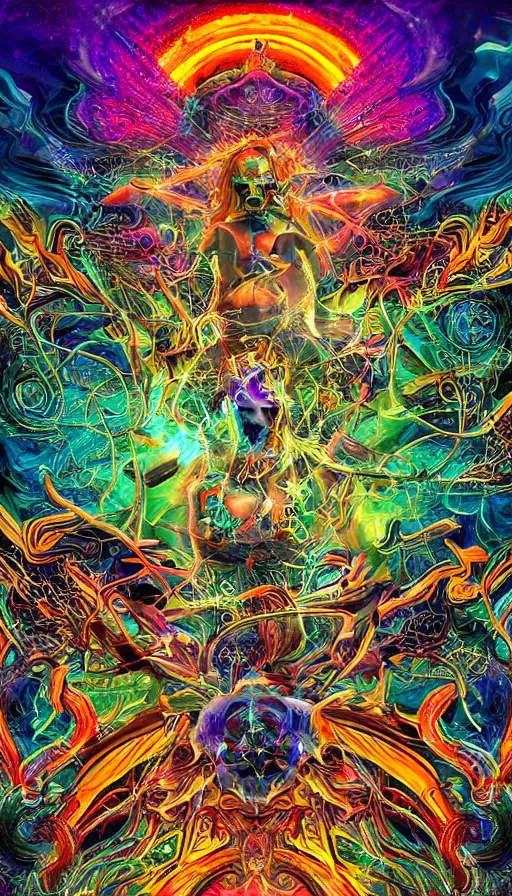 Image similar to psytrance artwork, by steve argyle