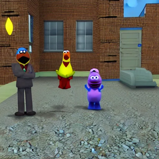 Image similar to gmod darkrp sesame street screenshot