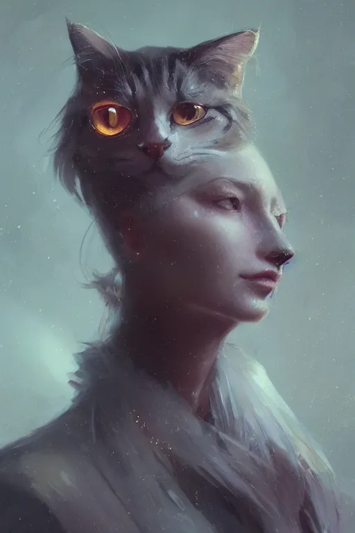 Prompt: A fancy portrait of an attractive cat girl by Greg Rutkowski, beeple, Sung Choi, Mitchell Mohrhauser, Maciej Kuciara, Johnson Ting, Maxim Verehin, Peter Konig, final fantasy, macro lens , 8k photorealistic, cinematic lighting, HD, high details, dramatic, dark atmosphere, trending on artstation