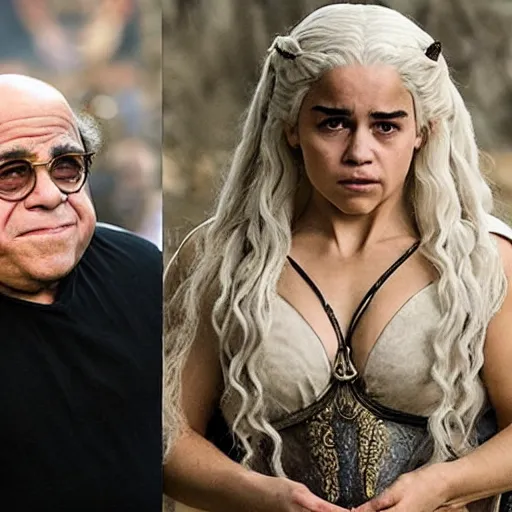 Image similar to danny devito as daenerys