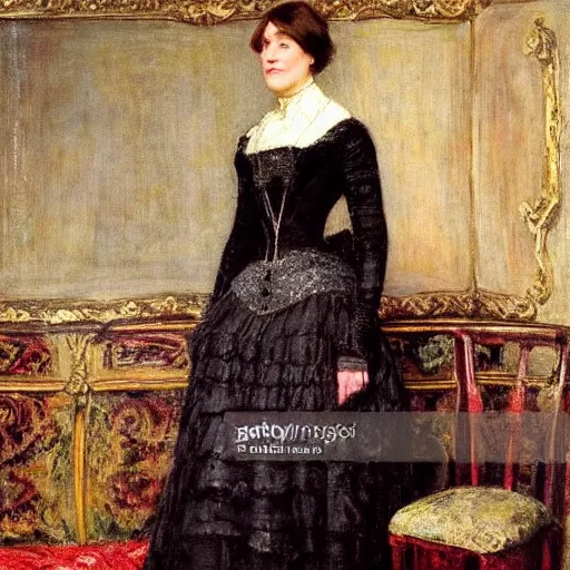 Image similar to portrait of a rich victorian woman painted_by_John_Everett_Millais_real-life_accurate_photoshoot