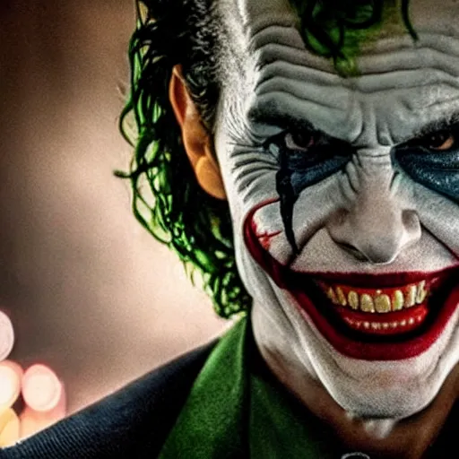 Prompt: tom cruise as the joker, movie still