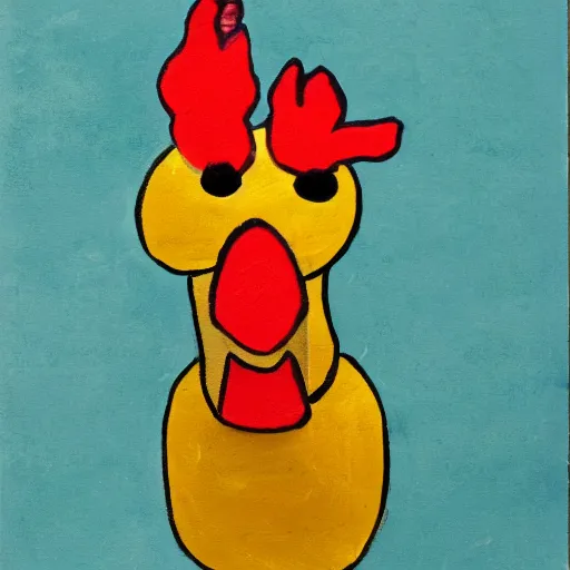 Image similar to a chicken with dog head