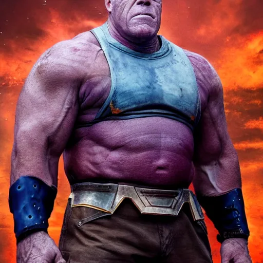 Image similar to dean norris as thanos