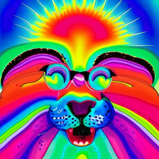 Prompt: “lisa frank album cover design”