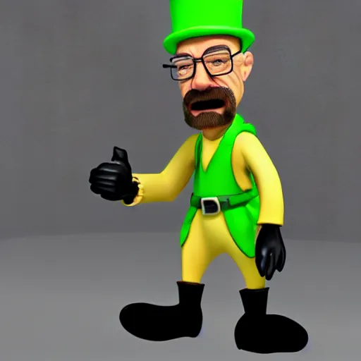 Image similar to walter white as goofy, 3 d render