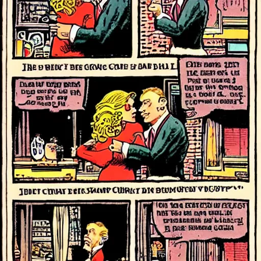 Image similar to robert crumb comic about beta simp cucks