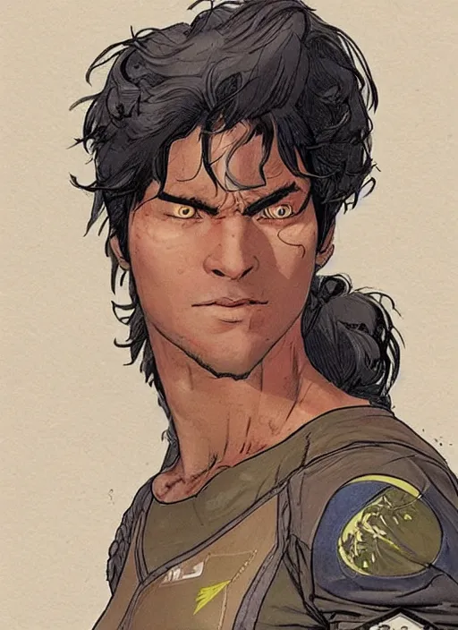 Image similar to apex legends jujitsu instructor. concept art by james gurney and mœbius. gorgeous face.