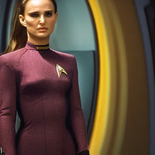 Prompt: Natalie Portman in Star Trek, (EOS 5DS R, ISO100, f/8, 1/125, 84mm)