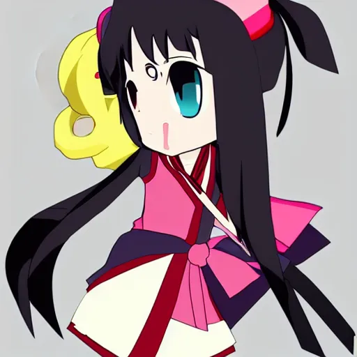 Prompt: cute anime ninja school girl in the style of katanagatari, kuudere, expressionless