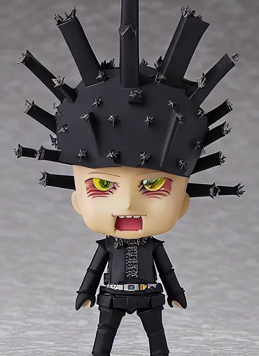 Prompt: hellraiser pinhead, an anime nendoroid of hellraiser pinhead figurine, realistic face, detailed product photo