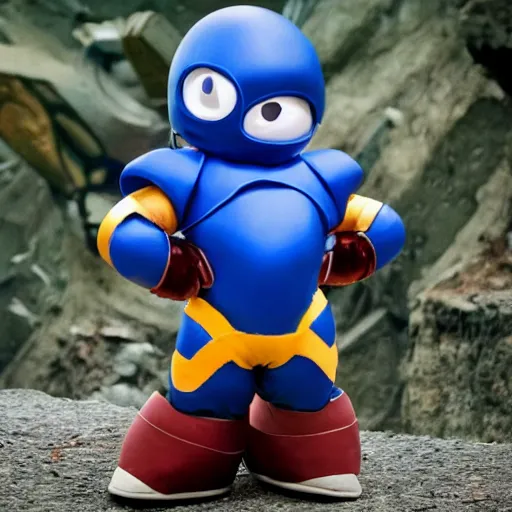 Image similar to dany devito as mega man