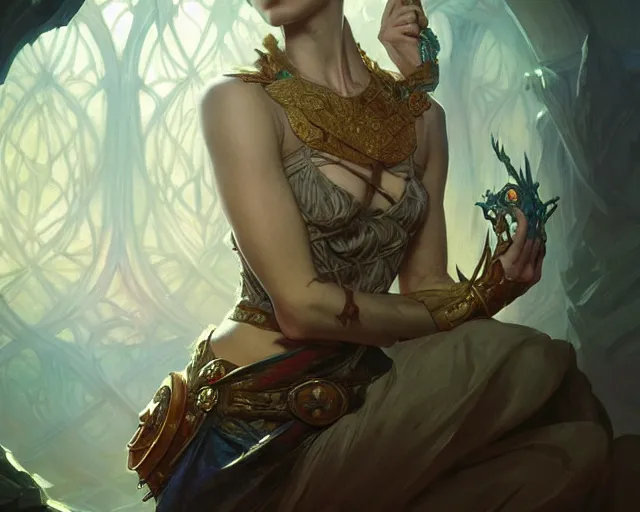 Image similar to the thirteenth hour, deep focus, d & d, fantasy, intricate, elegant, highly detailed, digital painting, artstation, concept art, matte, sharp focus, illustration, hearthstone, art by artgerm and greg rutkowski and alphonse mucha