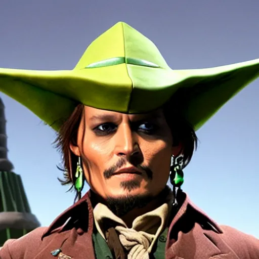 Prompt: Johnny Depp playing Yoda