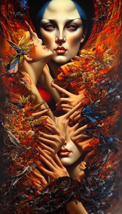 Image similar to the two complementary forces that make up all aspects and phenomena of life, by Karol Bak