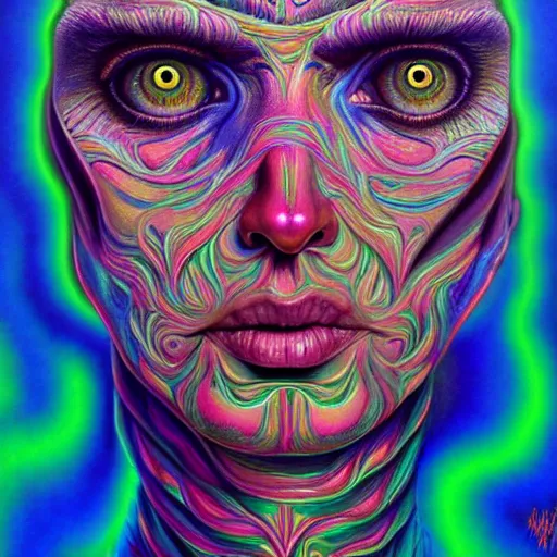 Prompt: An extremely psychedelic portrait, surreal, LSD, face, detailed, intricate, elegant, lithe, highly detailed, digital painting, artstation, concept art, smooth, sharp focus, illustration, art by Jason Edmiston