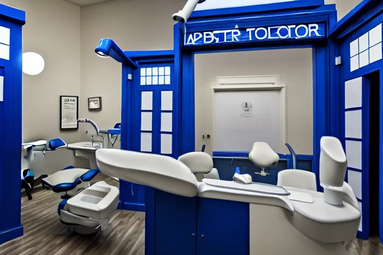 Image similar to a dentist office inside the tardis