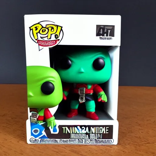 Prompt: Funko pop of a ninja turtle