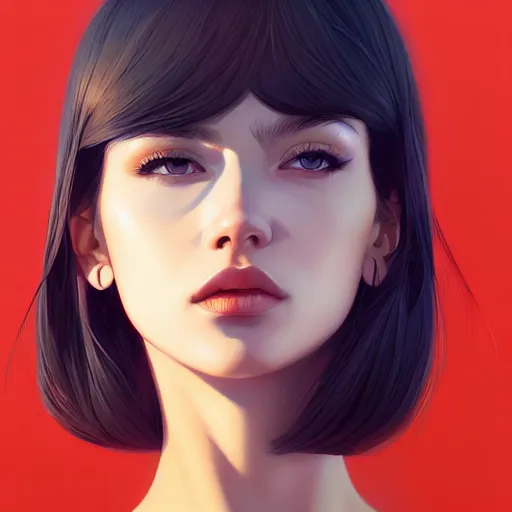 Image similar to a portrait of a beautiful model, art by ilya kuvshinov and wlop and artgerm and josan gonzalez, digital art, highly detailed, intricate, sharp focus, trending on artstation hq, deviantart, pinterest, unreal engine 5, 4 k uhd image